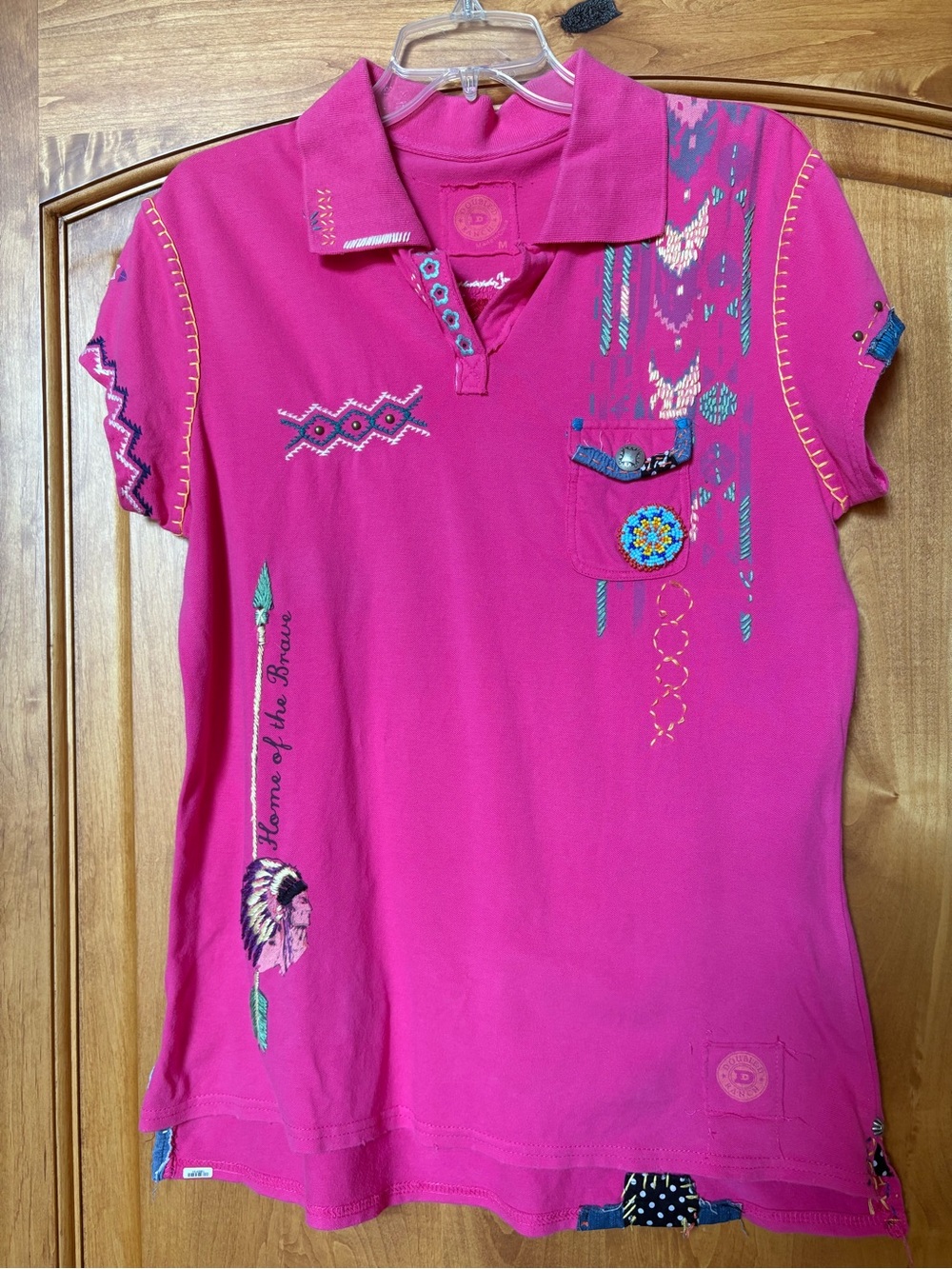 Double D Ranch Embroidered, Beaded Polo.